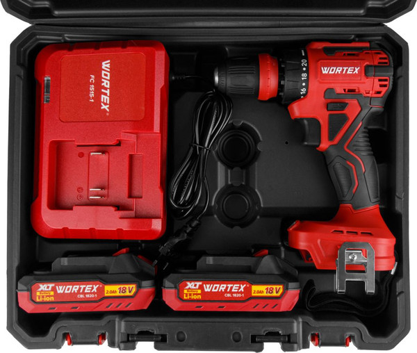 Аккумуляторная дрель-шуруповерт Wortex BD 2025 LiSET ALL1 XLT (1325843)