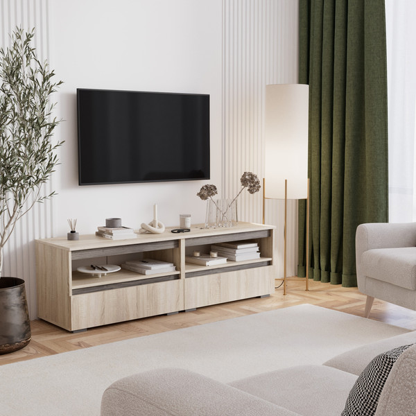 Тумба Кортекс-мебель Бари 160 2ш-2 под ТВ