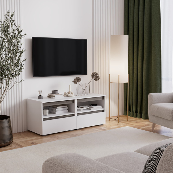 Тумба Кортекс-мебель Бари 120 2ш-2 под ТВ