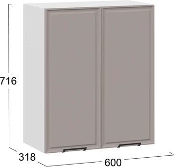 Шкаф навесной для кухни ТриЯ Белладжио 1ВВ6 с двумя дверьми