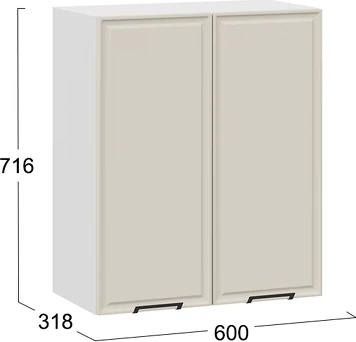 Шкаф навесной для кухни ТриЯ Белладжио 1ВВ6 с двумя дверьми