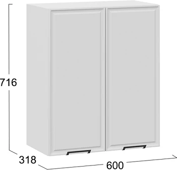 Шкаф навесной для кухни ТриЯ Белладжио 1ВВ6 с двумя дверьми