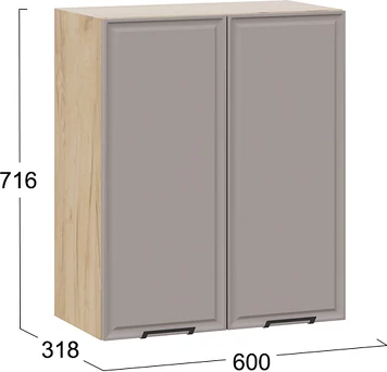 Шкаф навесной для кухни ТриЯ Белладжио 1ВВ6 с двумя дверьми