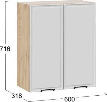 Шкаф навесной для кухни ТриЯ Белладжио 1ВВ6 с двумя дверьми