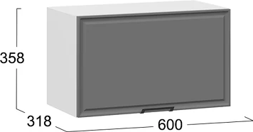 Шкаф навесной для кухни ТриЯ Белладжио 1ВВ6Г с одной откидной дверью