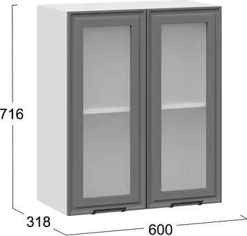 Шкаф навесной для кухни ТриЯ Белладжио 1ВВ6С с двумя дверьми