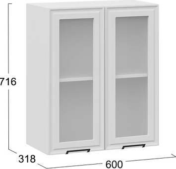 Шкаф навесной для кухни ТриЯ Белладжио 1ВВ6С с двумя дверьми 