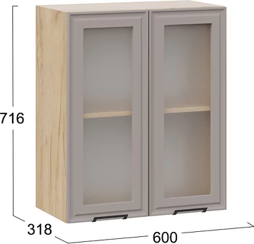 Шкаф навесной для кухни ТриЯ Белладжио 1ВВ6С с двумя дверьми