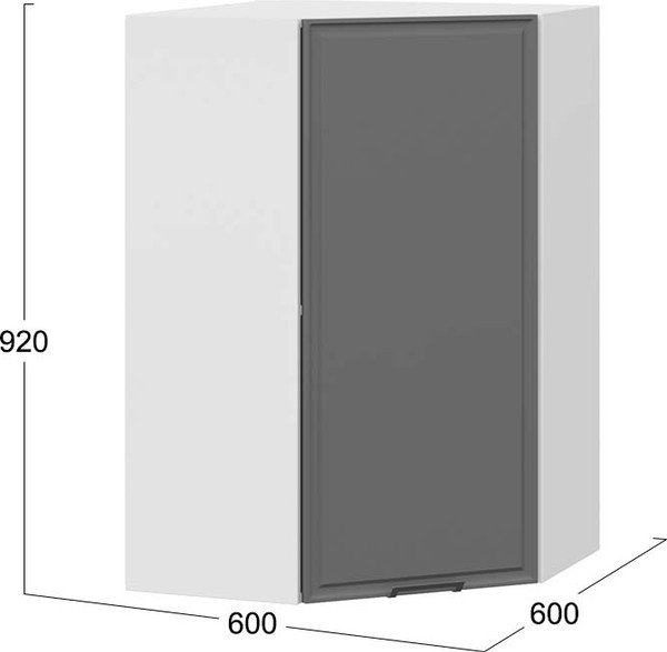 Шкаф навесной для кухни ТриЯ Белладжио 1ВВ6У угловой