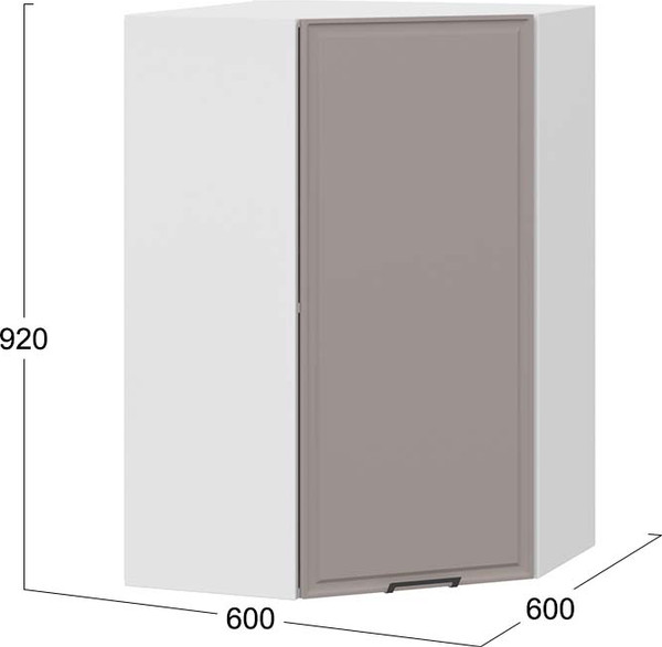 Шкаф навесной для кухни ТриЯ Белладжио 1ВВ6У угловой
