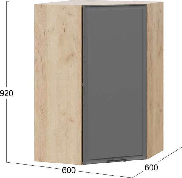 Шкаф навесной для кухни ТриЯ Белладжио 1ВВ6У угловой
