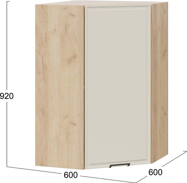 Шкаф навесной для кухни ТриЯ Белладжио 1ВВ6У угловой