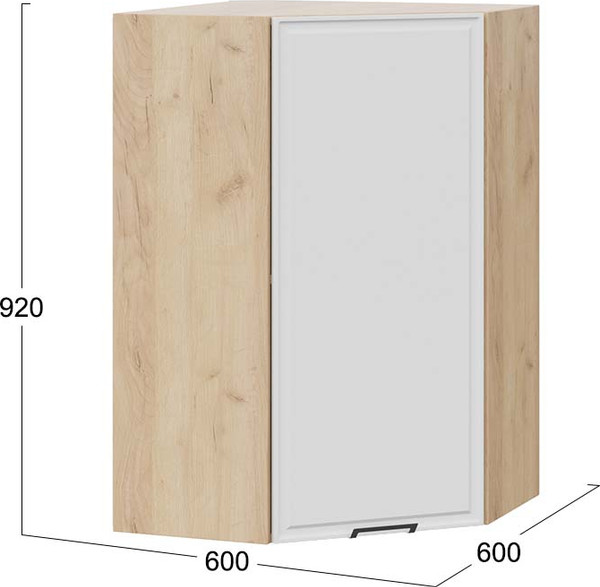 Шкаф навесной для кухни ТриЯ Белладжио 1ВВ6У угловой