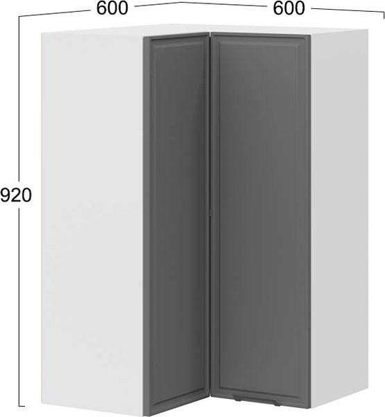 Шкаф навесной для кухни ТриЯ Белладжио 1ВВ6УП угловой прямой