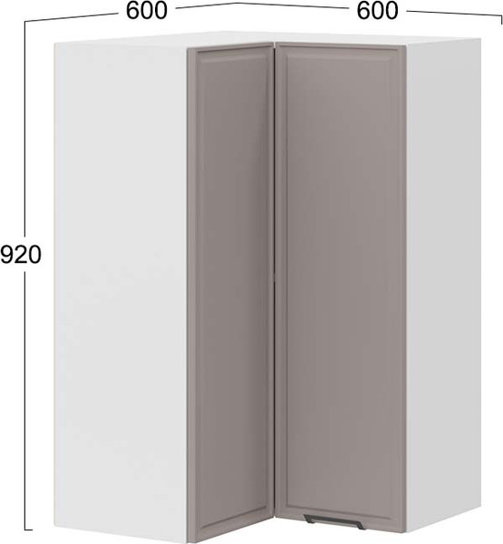 Шкаф навесной для кухни ТриЯ Белладжио 1ВВ6УП угловой прямой