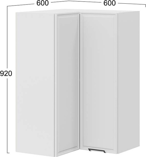 Шкаф навесной для кухни ТриЯ Белладжио 1ВВ6УП угловой прямой