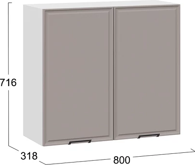 Шкаф навесной для кухни ТриЯ Белладжио 1ВВ8 с двумя дверьми