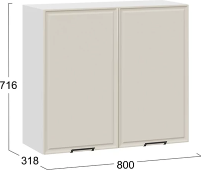 Шкаф навесной для кухни ТриЯ Белладжио 1ВВ8 с двумя дверьми