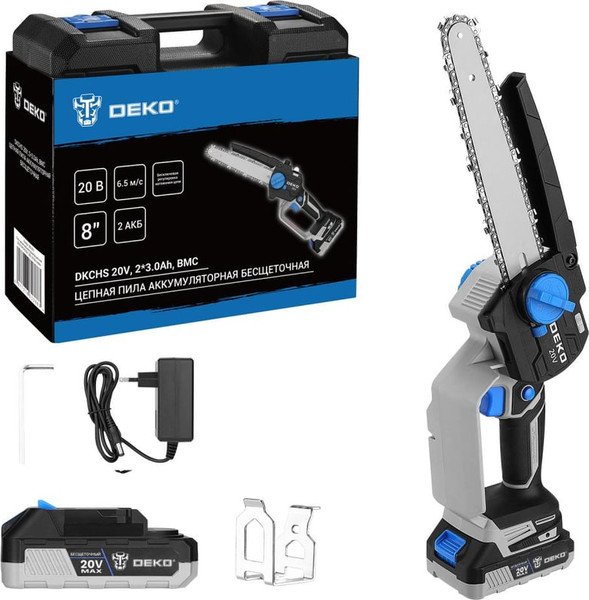 Пила цепная аккумуляторная Deko DKCHS 20V / 085-2011 - фото