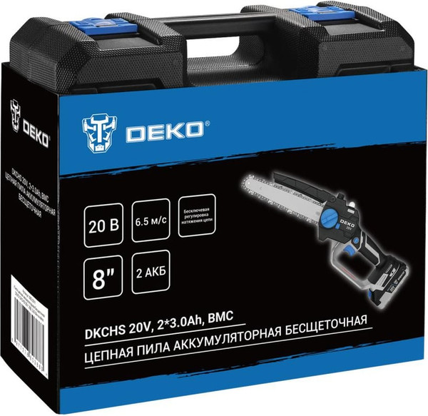 Пила цепная аккумуляторная Deko DKCHS 20V / 085-2011