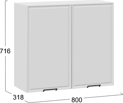 Шкаф навесной для кухни ТриЯ Белладжио 1ВВ8 с двумя дверьми 