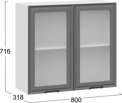 Шкаф навесной для кухни ТриЯ Белладжио 1ВВ8С с двумя дверьми