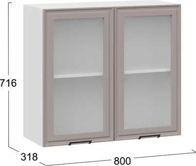 Шкаф навесной для кухни ТриЯ Белладжио 1ВВ8С с двумя дверьми