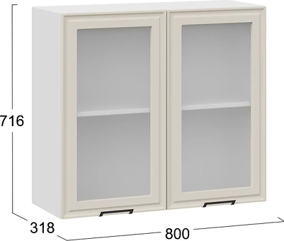 Шкаф навесной для кухни ТриЯ Белладжио 1ВВ8С с двумя дверьми