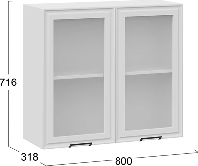 Шкаф навесной для кухни ТриЯ Белладжио 1ВВ8С с двумя дверьми 