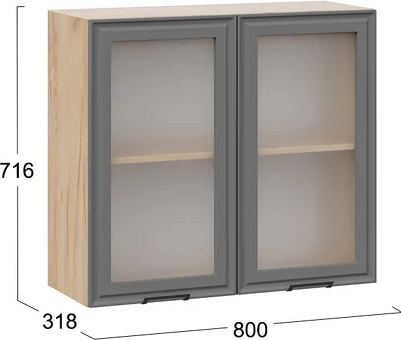 Шкаф навесной для кухни ТриЯ Белладжио 1ВВ8С с двумя дверьми