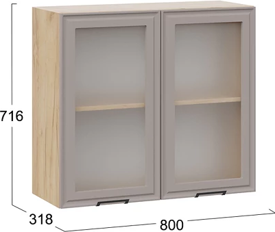 Шкаф навесной для кухни ТриЯ Белладжио 1ВВ8С с двумя дверьми