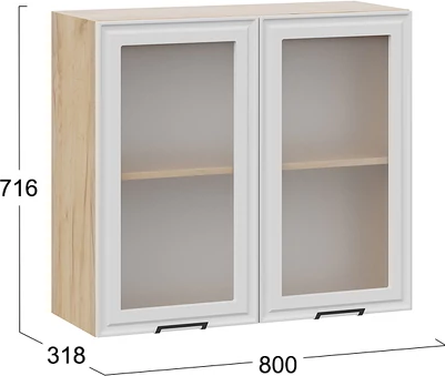 Шкаф навесной для кухни ТриЯ Белладжио 1ВВ8С с двумя дверьми