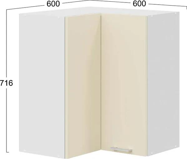 Шкаф навесной для кухни ТриЯ Габриэлла 1В6УП угловой прямой