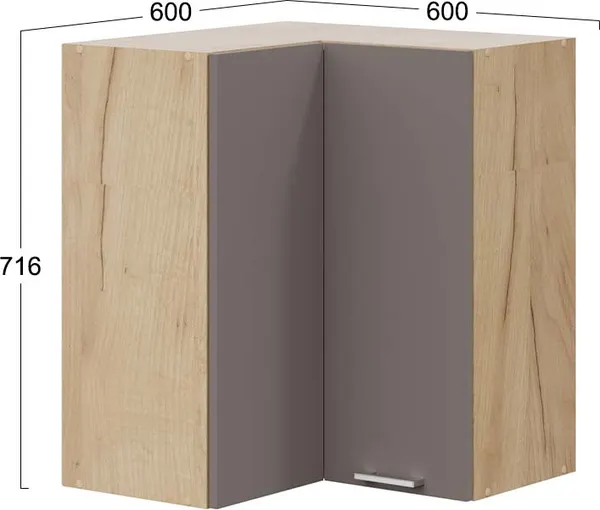 Шкаф навесной для кухни ТриЯ Габриэлла 1В6УП угловой прямой