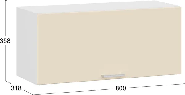 Шкаф под вытяжку ТриЯ Габриэлла 1В8Г с одной откидной дверью