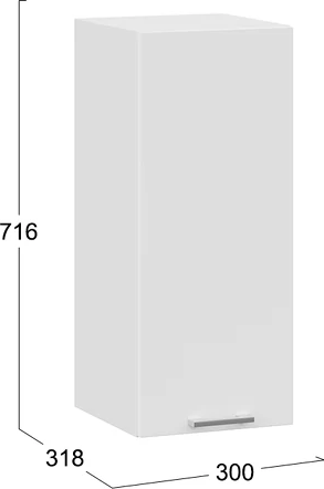 Шкаф навесной для кухни ТриЯ Габриэлла 1ВВ3 с одной дверью