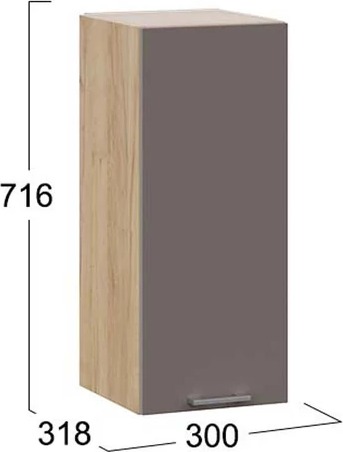 Шкаф навесной для кухни ТриЯ Габриэлла 1ВВ3 с одной дверью