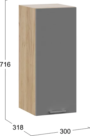 Шкаф навесной для кухни ТриЯ Габриэлла 1ВВ3 с одной дверью