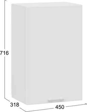 Шкаф навесной для кухни ТриЯ Габриэлла 1ВВ45 с одной дверью