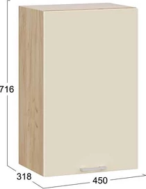 Шкаф навесной для кухни ТриЯ Габриэлла 1ВВ45 с одной дверью