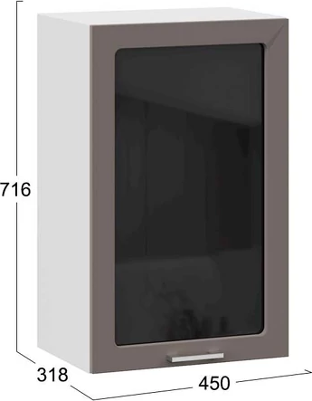 Шкаф навесной для кухни ТриЯ Габриэлла 1ВВ45С с одной дверью