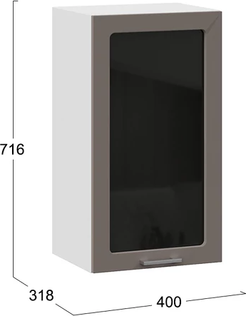 Шкаф навесной для кухни ТриЯ Габриэлла 1ВВ4С с одной дверью