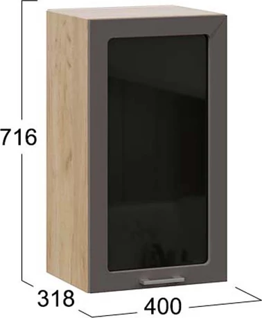 Шкаф навесной для кухни ТриЯ Габриэлла 1ВВ4С с одной дверью