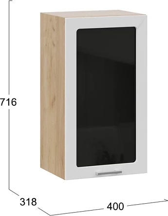 Шкаф навесной для кухни ТриЯ Габриэлла 1ВВ4С с одной дверью