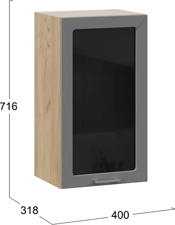 Шкаф навесной для кухни ТриЯ Габриэлла 1ВВ4С с одной дверью