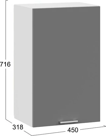 Шкаф навесной для кухни ТриЯ Габриэлла 1ВВ5 с одной дверью
