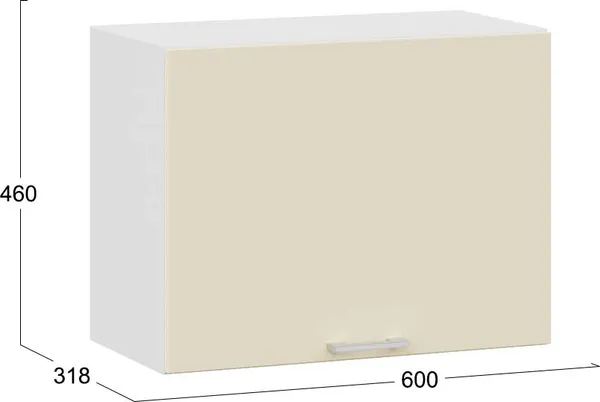 Шкаф под вытяжку ТриЯ Габриэлла 1ВВ6Г с одной откидной дверью