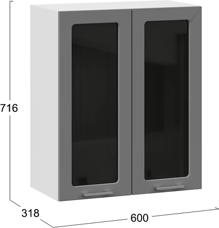 Шкаф навесной для кухни ТриЯ Габриэлла 1ВВ6С с двумя дверьми