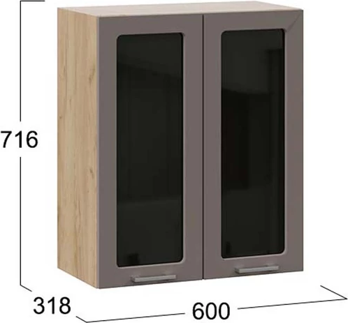 Шкаф навесной для кухни ТриЯ Габриэлла 1ВВ6С с двумя дверьми