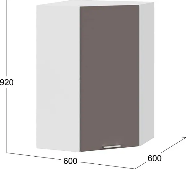 Шкаф навесной для кухни ТриЯ Габриэлла 1ВВ6У угловой